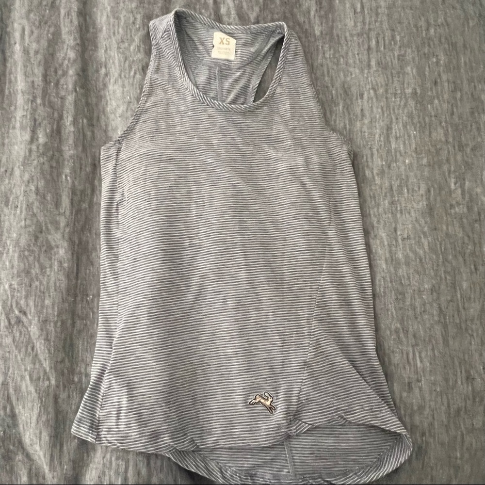 Tracksmith Horizon Tank - Gray / Ivory XS